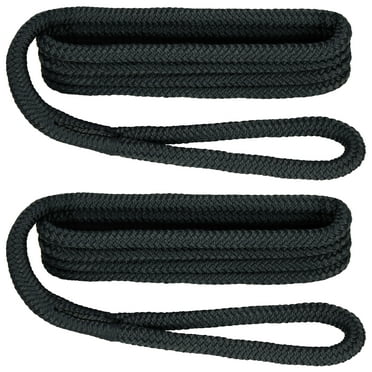 Extreme Max 3006.2168 BoatTector Solid Braid Nylon Fender Line - Black, Pair