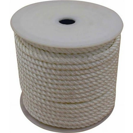 Extreme Max 3006.2222 BoatTector Twisted Nylon Spool - 3/8" x 600', White