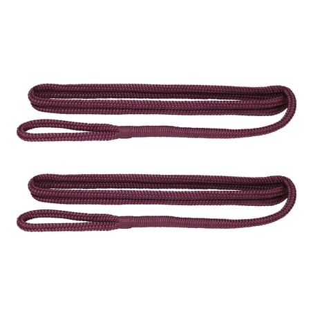 Extreme Max 3006.2585 BoatTector 3/8" x 6' Premium Double Braid Nylon Fender Line - Pair, Plum