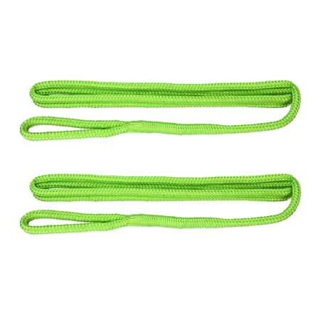 Extreme Max 3006.2597 BoatTector 3/8" x 6' Premium Double Braid Nylon Fender Line - Pair, Neon Green