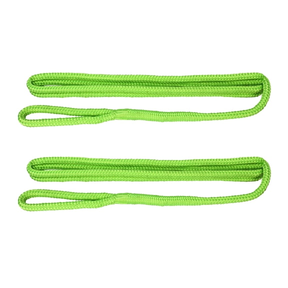 Extreme Max 3006.2597 BoatTector 3/8" x 6' Premium Double Braid Nylon Fender Line - Pair, Neon Green