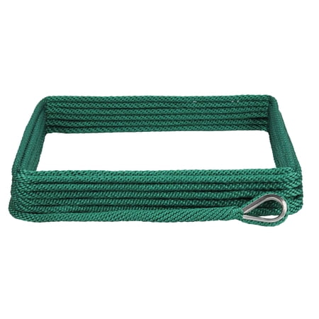 Extreme Max 3006.2627 Premium Solid Braid MFP Anchor Line with Thimble - 3/8" x 50', Forest Green