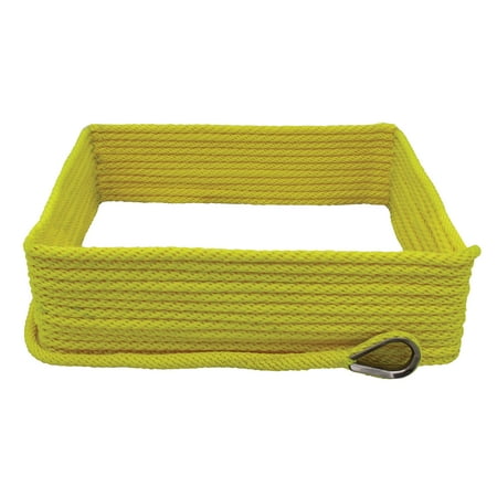 Extreme Max 3006.2642 Premium Solid Braid MFP Anchor Line with Thimble - 3/8" x 50', Neon Yellow