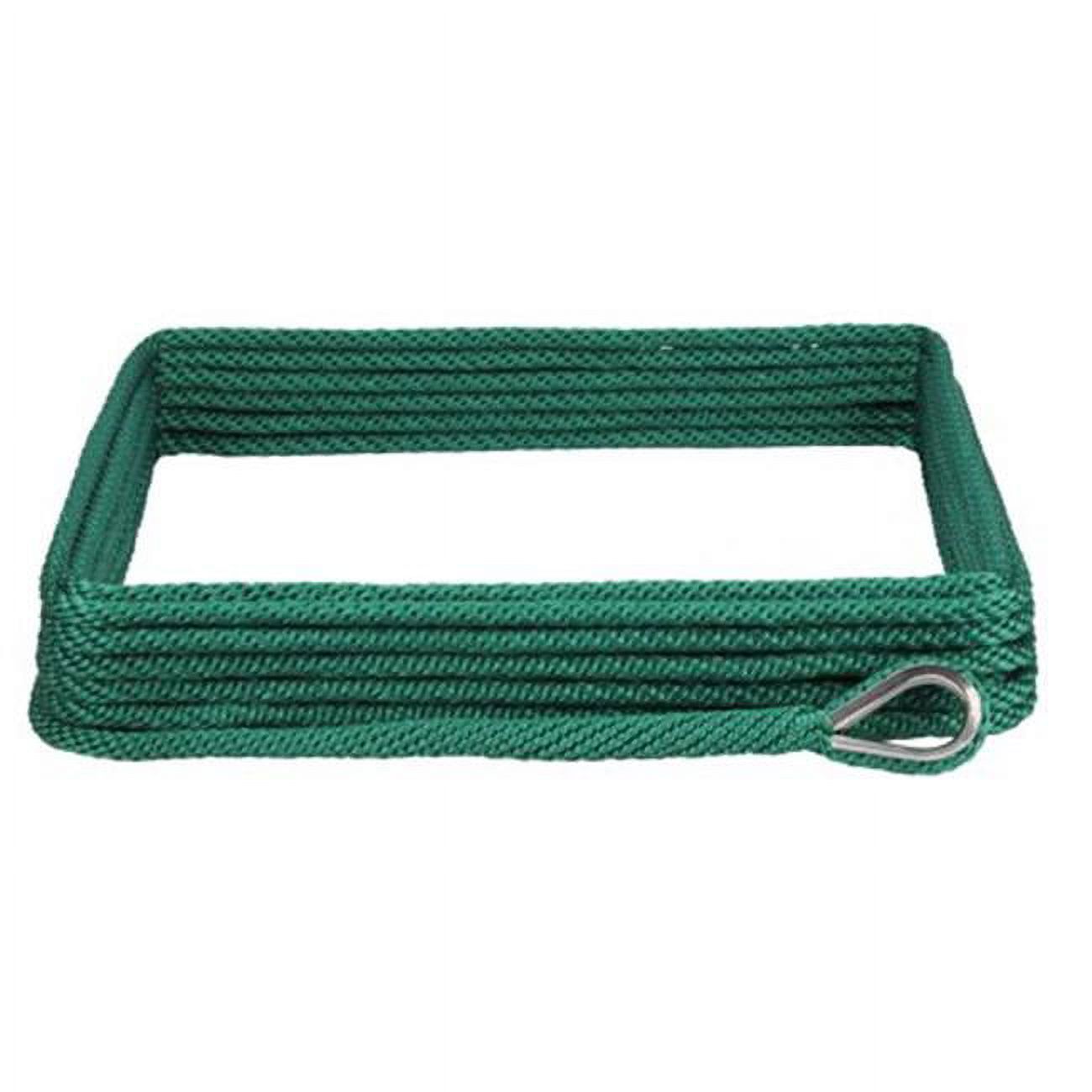 Extreme Max 3006.2663 Premium Solid Braid MFP Anchor Line with Thimble - 3/8 x 150, Forest Green