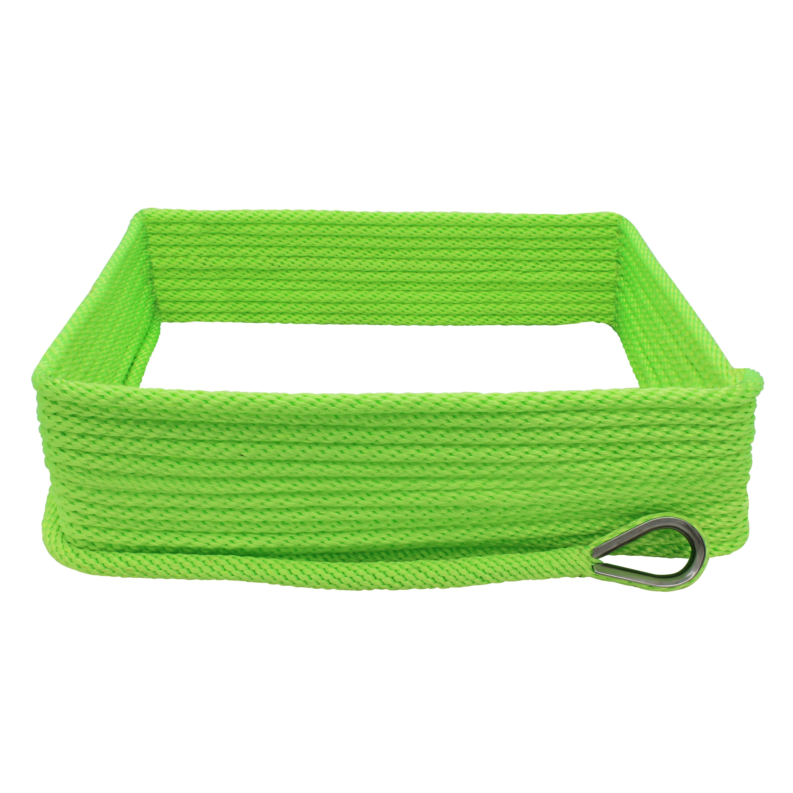 Extreme Max 3006.2675 Premium Solid Braid MFP Anchor Line with Thimble - 3/8 x 150, Neon Green