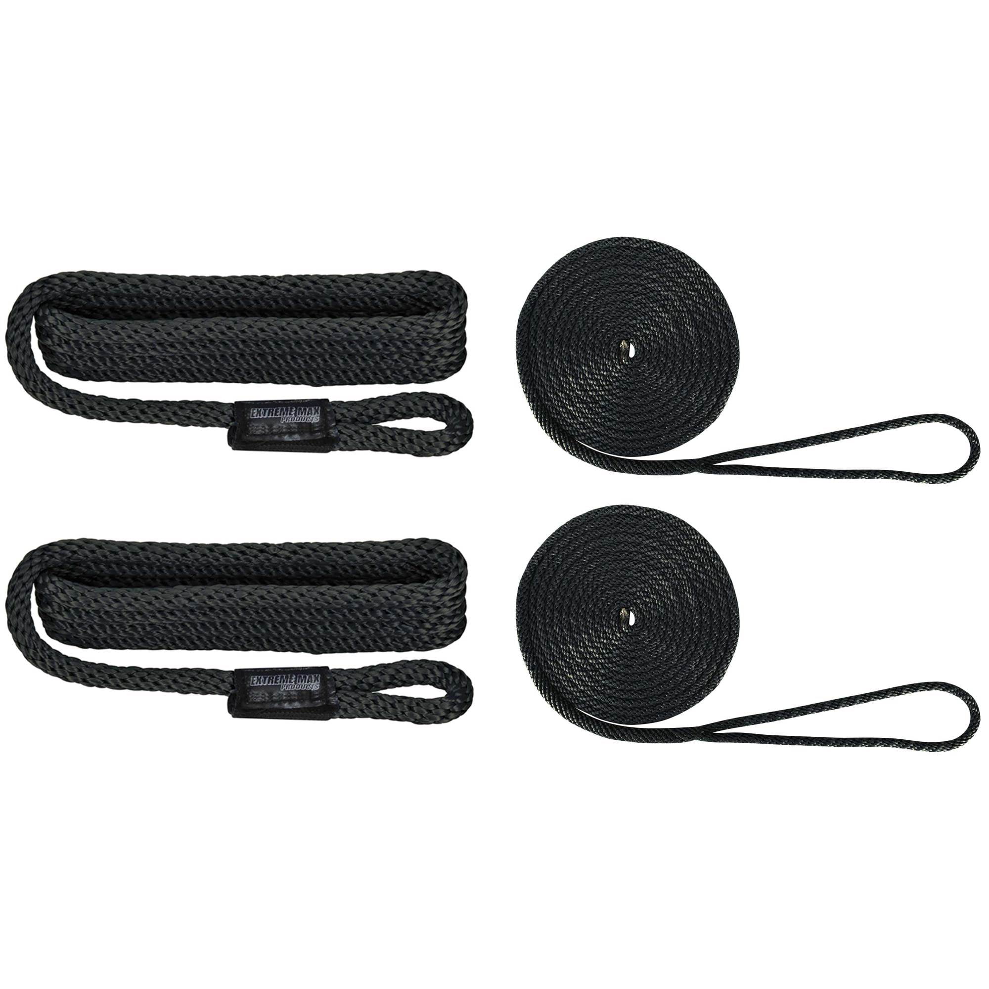 Extreme Max 3006.2681 BoatTector Premium Solid Braid MFP Dockside Rope Value Pack - 3/8\