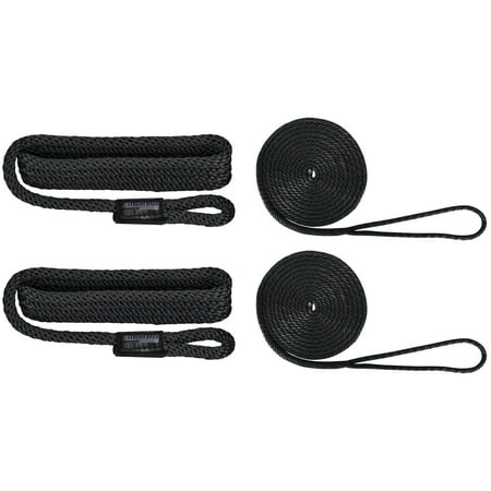 Extreme Max 3006.2681 BoatTector Premium Solid Braid MFP Dockside Rope Value Pack - 3/8", Black