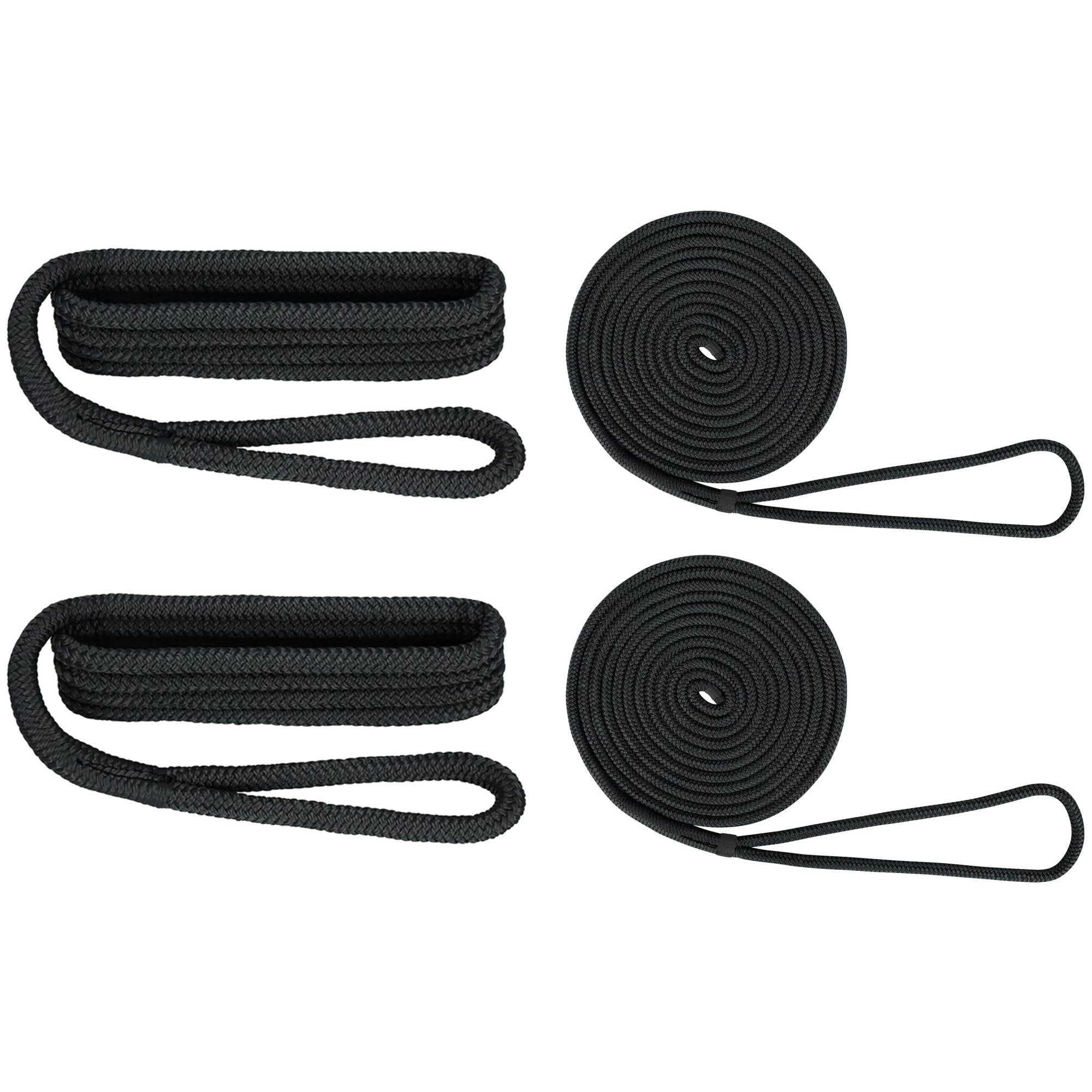 Extreme Max 3006.2689 BoatTector Premium Double Braid Nylon Dockside Rope Value Pack - 3/8\