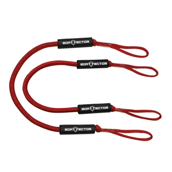 Extreme Max 3006.2723 BoatTector Bungee Dock Line Value 2-Pack - 6', Red