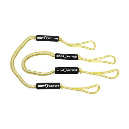 Extreme Max 3006.2726 BoatTector Bungee Dock Line Value 2-Pack - 4', Yellow/White