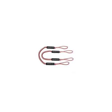 Extreme Max 3006.2747 BoatTector Bungee Dock Line Value 2-Pack - 5', Red/White