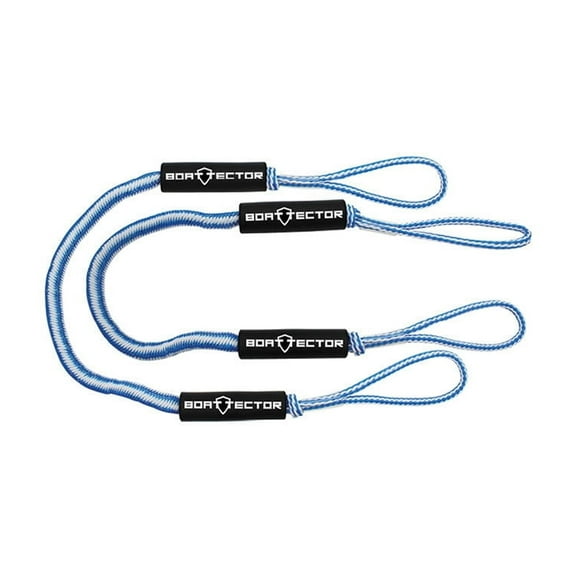 Extreme Max 3006.2749 BoatTector Bungee Dock Line Value 2-Pack - 5', Blue/White