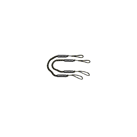 Extreme Max 3006.2759 BoatTector Bungee Dock Line Value 2-Pack - 6', Black/Gold