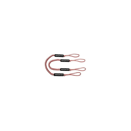 Extreme Max 3006.2762 BoatTector Bungee Dock Line Value 2-Pack - 6', Red/White