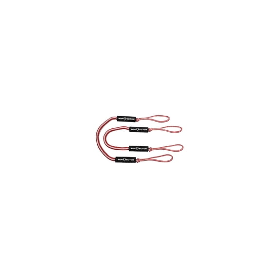 Extreme Max 3006.2762 BoatTector Bungee Dock Line Value 2-Pack - 6', Red/White