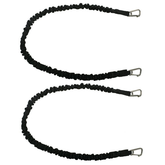 Extreme Max 3006.2777 BoatTector High-Strength Line Snubber & Storage Bungee, Value 2-Pack - 72" with Compact Hooks, Black