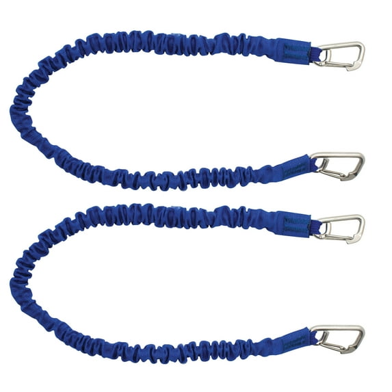 Extreme Max 3006.2786 BoatTector High-Strength Line Snubber & Storage Bungee, Value 2-Pack - 24" with Compact Hooks, Blue