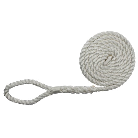 Extreme Max 3006.2804 BoatTector Twisted Nylon Fender Line Value 2-Pack - 3/8" x 6' White
