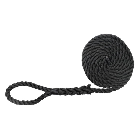 Extreme Max 3006.2809 BoatTector Twisted Nylon Fender Line Value 2-Pack - 3/8" x 6', Black