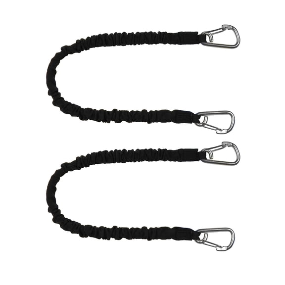 Extreme Max 3006.2885 BoatTector High-Strength Line Snubber & Storage Bungee, Value 2-Pack - 24" with Medium Hooks, Black