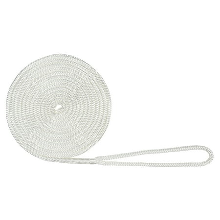 Extreme Max 3006.2933 BoatTector Double Braid Nylon Dock Line - 3/8" x 20', White