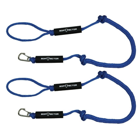 Extreme Max 3006.2972 BoatTector PWC Bungee Dock Line Value 2-Pack - 4', Blue