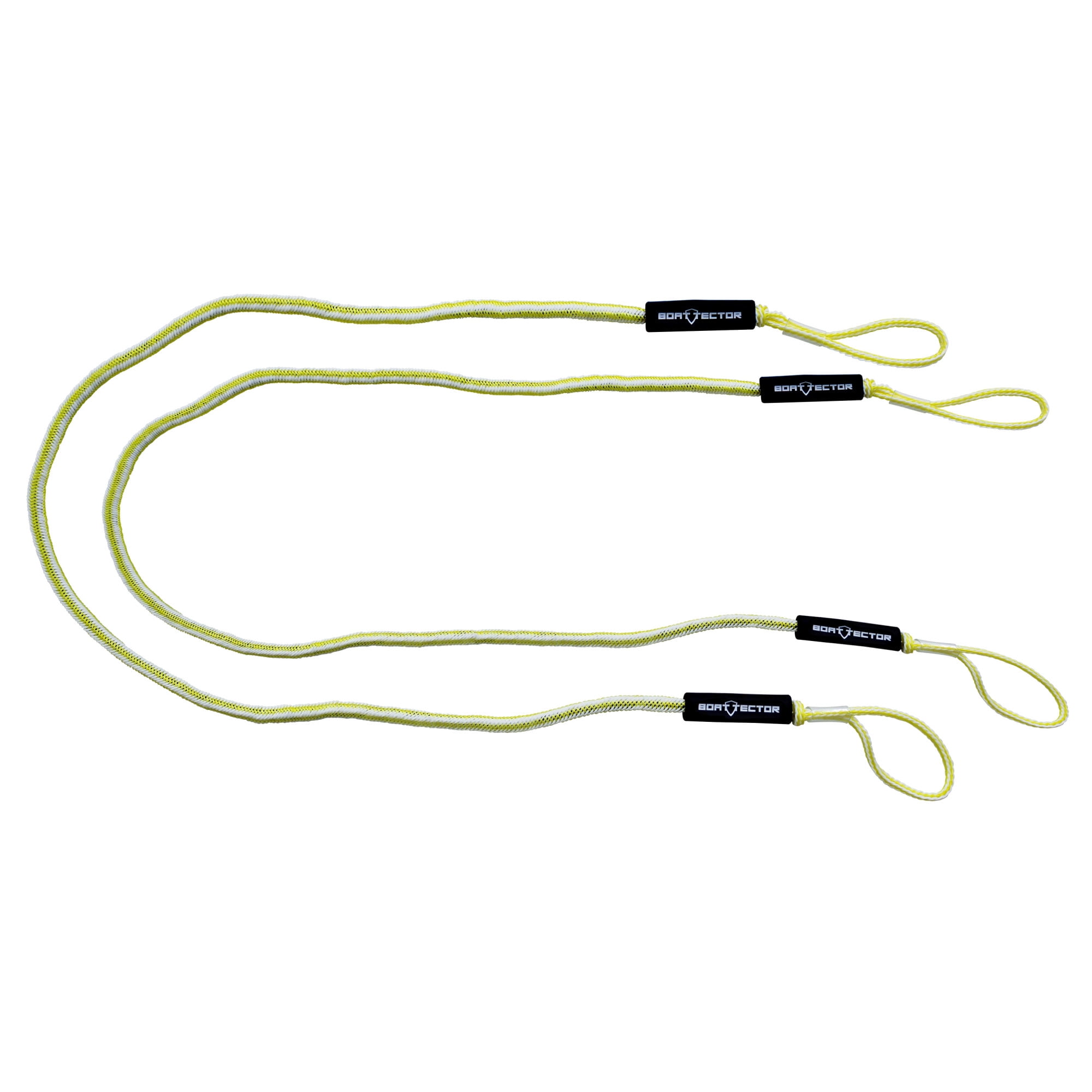 Extreme Max 3006.3048 BoatTector Bungee Dock Line Value 2-Pack - 7', Yellow/White