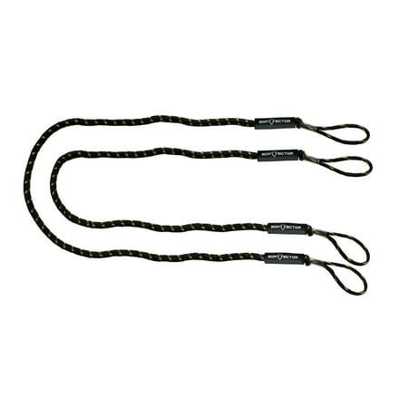 Extreme Max 3006.3083 BoatTector Bungee Dock Line Value 2-Pack - 8', Black/Gold