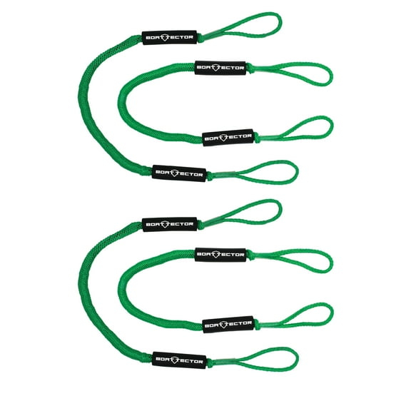 Extreme Max 3006.3276 BoatTector Bungee Dock Line Value 4-Pack - 5', Green