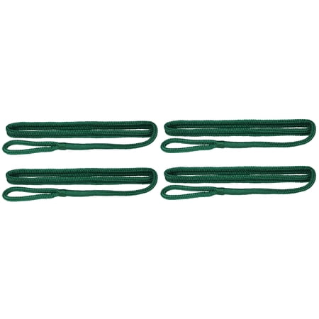 Extreme Max 3006.3389 BoatTector Premium Double Braid Nylon Fender Line Value 4-Pack - 3/8" x 6', Sacramento Green