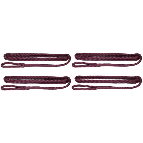 Extreme Max 3006.3392 BoatTector Premium Double Braid Nylon Fender Line Value 4-Pack - 3/8" x 6', Plum