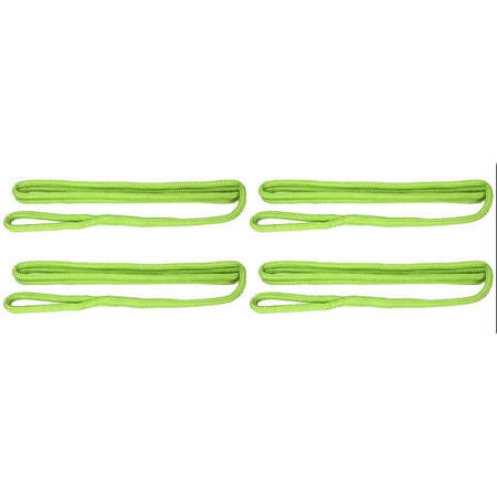 Extreme Max 3006.3405 BoatTector Premium Double Braid Nylon Fender Line Value 4-Pack - 3/8" x 6', Neon Green
