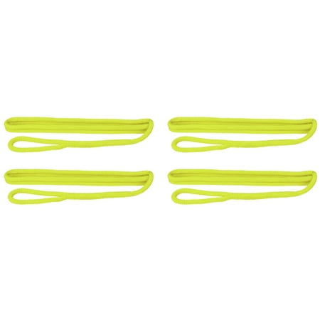 Extreme Max 3006.3408 BoatTector Premium Double Braid Nylon Fender Line Value 4-Pack - 3/8" x 6', Neon Yellow