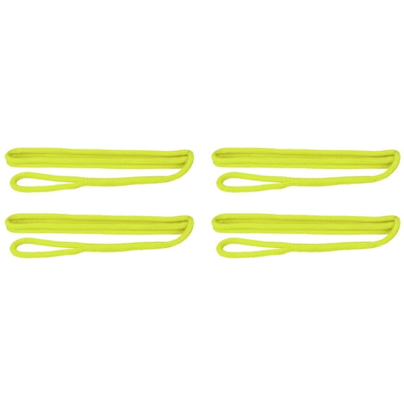 Extreme Max 3006.3408 BoatTector Premium Double Braid Nylon Fender Line Value 4-Pack - 3/8" x 6', Neon Yellow