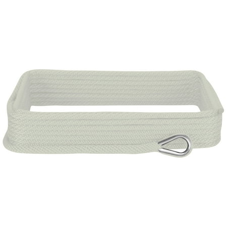 Extreme Max 3006.3455 BoatTector Solid Braid MFP Anchor Line with Thimble - 1/2" x 50', White