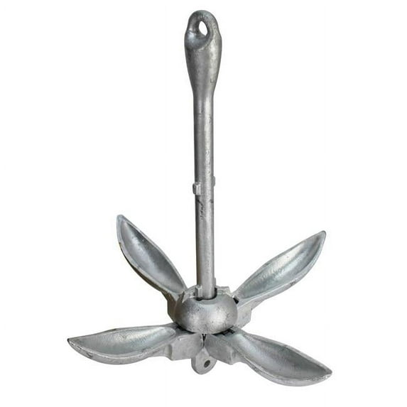 Extreme Max 3006.6666 BoatTector Folding/Grapnel Anchor, Galvanized - 9 lbs.