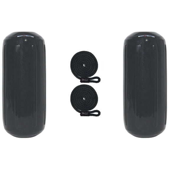 Extreme Max 3006.7312.2 BoatTector HTM Inflatable Fender Value 2-Pack - 10" x 27", Black