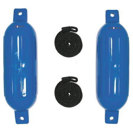 Extreme Max 3006.7378 BoatTector Inflatable Fender Value 2-Pack - 4.5" x 16", Blue