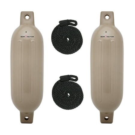 Extreme Max 3006.7435 BoatTector Inflatable Fender Value 2-Pack - 4.5" x 16", Sand