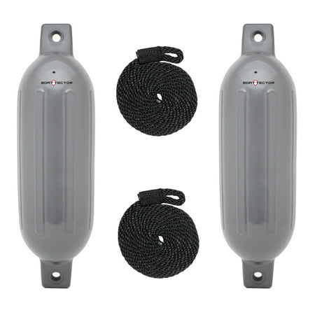 Extreme Max 3006.7444 BoatTector Inflatable Fender Value 2-Pack - 4.5" x 16", Gray