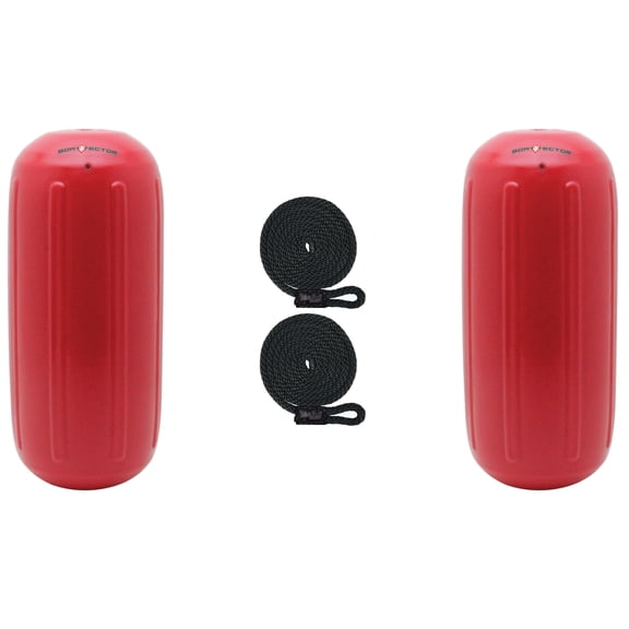 Extreme Max 3006.7477.2 BoatTector HTM Inflatable Fender Value 2-Pack - 8.5" x 20", Bright Red