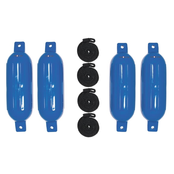 Extreme Max 3006.7495 BoatTector Inflatable Fender Value 4-Pack - 6.5" x 22", Blue