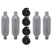 Extreme Max 3006.7509 BoatTector Inflatable Fender Value 4-Pack - 6.5" x 22", Gray