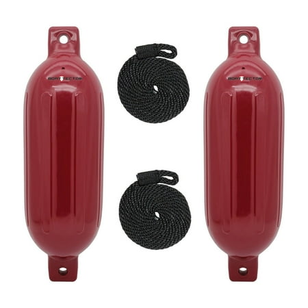 Extreme Max 3006.7605 BoatTector Inflatable Fender Value 2-Pack - 6.5" x 22", Cranberry