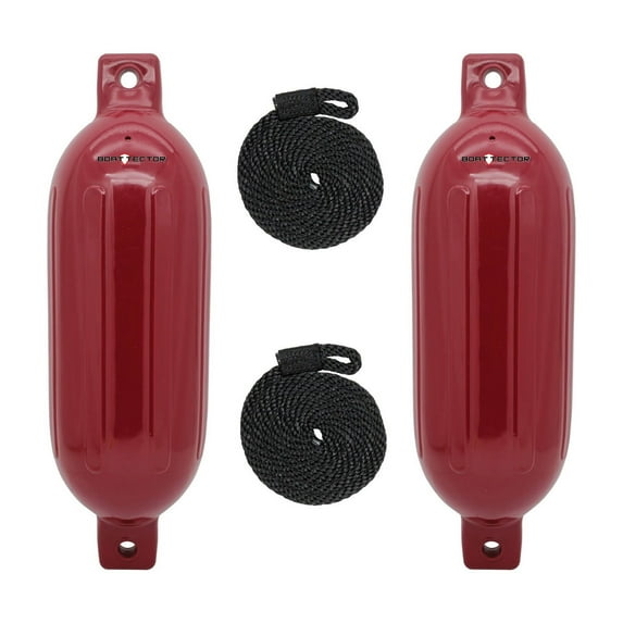 Extreme Max 3006.7605 BoatTector Inflatable Fender Value 2-Pack - 6.5" x 22", Cranberry