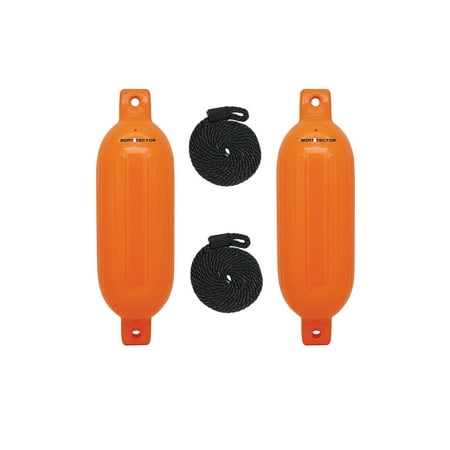 Extreme Max 3006.7611 BoatTector Inflatable Fender Value 2-Pack - 8.5" x 27", Neon Orange
