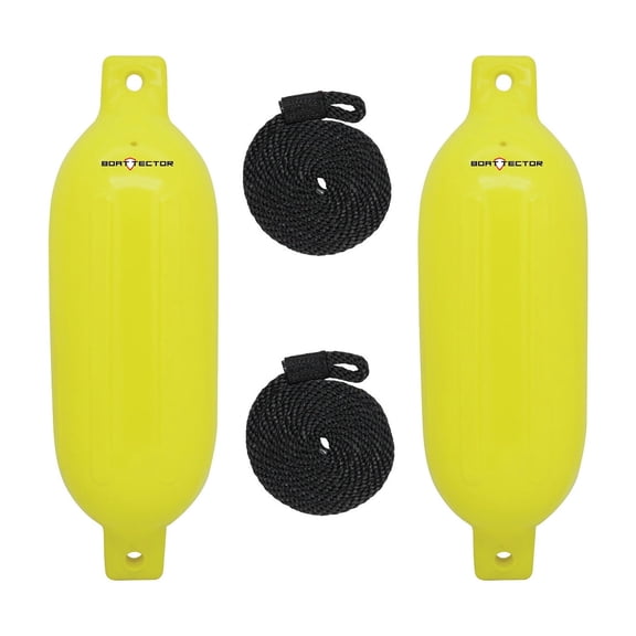 Extreme Max 3006.7614 BoatTector Inflatable Fender Value 2-Pack - 8.5" x 27", Neon Yellow