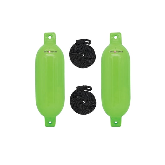 Extreme Max 3006.7617 BoatTector Inflatable Fender Value 2-Pack - 8.5" x 27", Neon Green