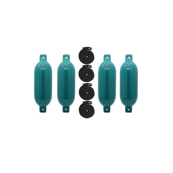 Extreme Max 3006.7623 BoatTector Inflatable Fender Value 4-Pack - 4.5" x 16", Teal