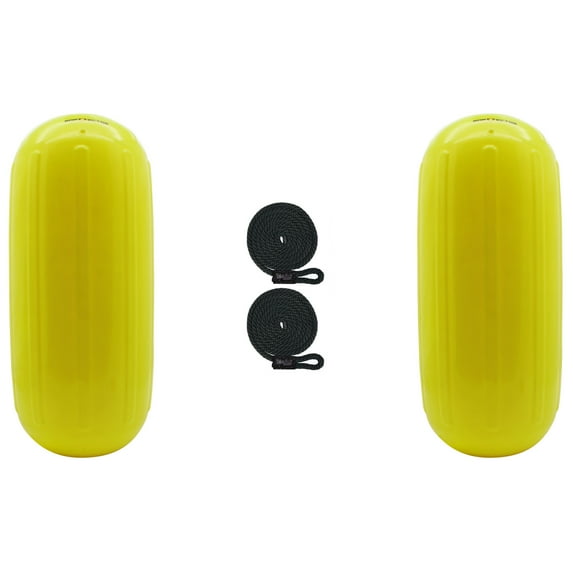 Extreme Max 3006.7718.2 BoatTector HTM Inflatable Fender Value 2-Pack - 6.5" x 15", Neon Yellow